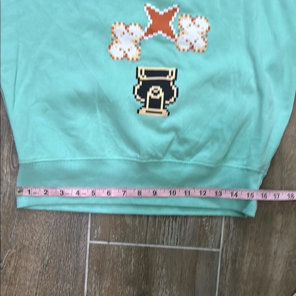 Kirby Graphic vintage Women's Crew Neck Sweater - Light Green - Picture 8 of 8